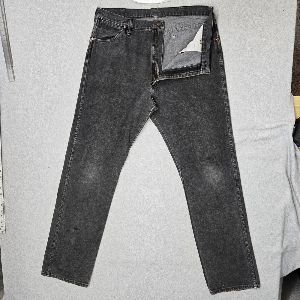 VINTAGE Wrangler Men‎ Jeans 36X36 Gray Denim 13MWZPB Cowboy Cut Original Fit USA